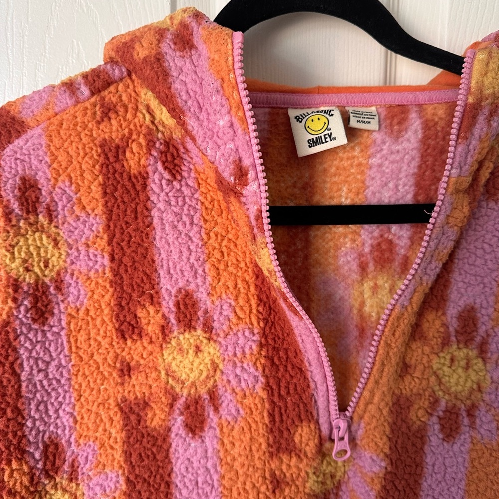 Billabong x Smiley Cozy Smiles / Cozy Fleece Half-Zip Hoodie - Picture 5 of 6
